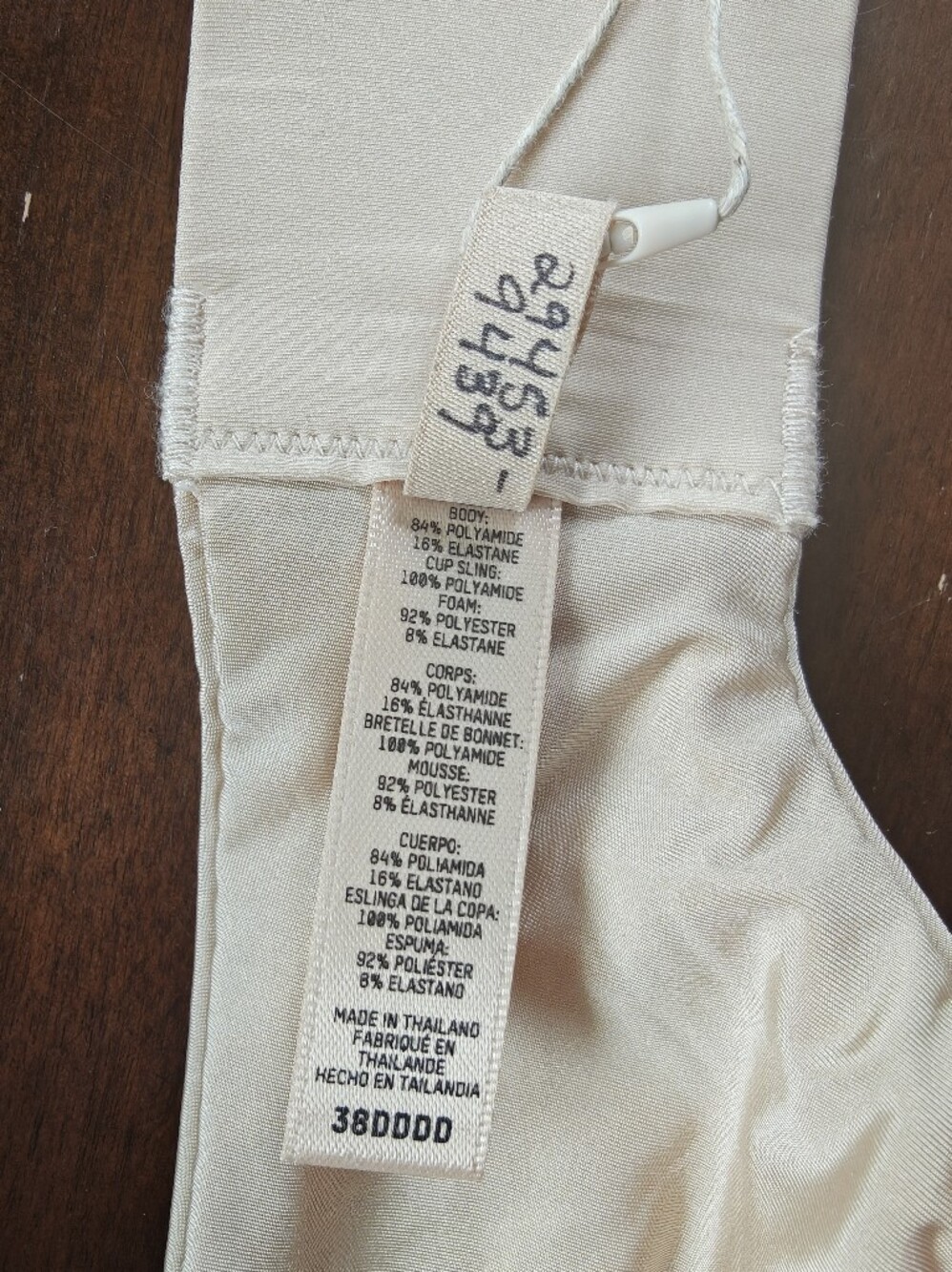 Skims Weightless Demi Bra New NWT 38DDDD Sand sheer nude 38G - Picture 8 of 9